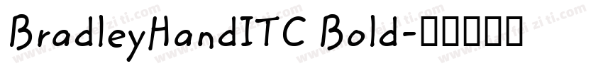 BradleyHandITC Bold字体转换